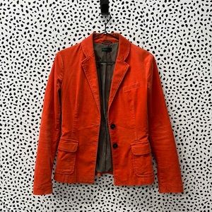 Style Benetton Orange Velvet Blazer